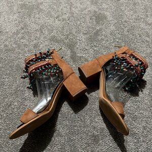 Sam Edelman‎ Sidel suede sandals with beaded details amazing style 8.5